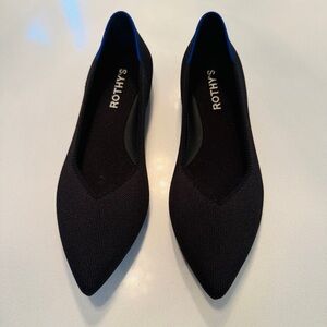 Rothy's Women's Black the point II Pointed Knit Flats 7